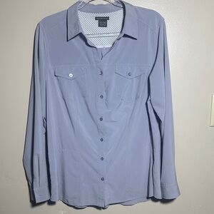 Exofficio XL Gray Vented Long Sleeved‎ Button-Up Shirt